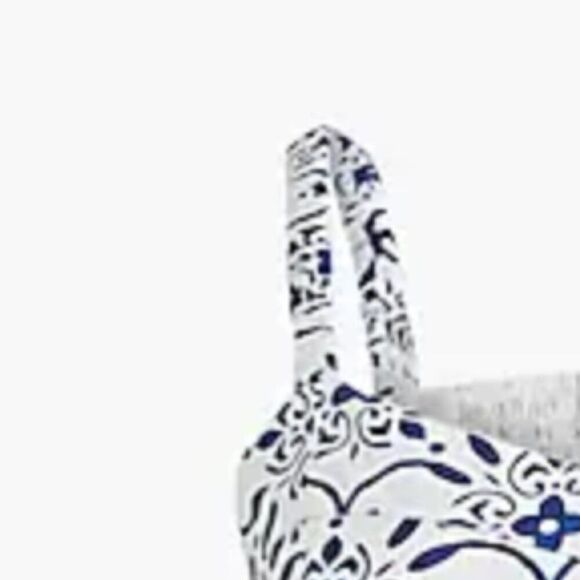 J. Crew factory blue and white Poplin corset midi dress NWT - Picture 2 of 13